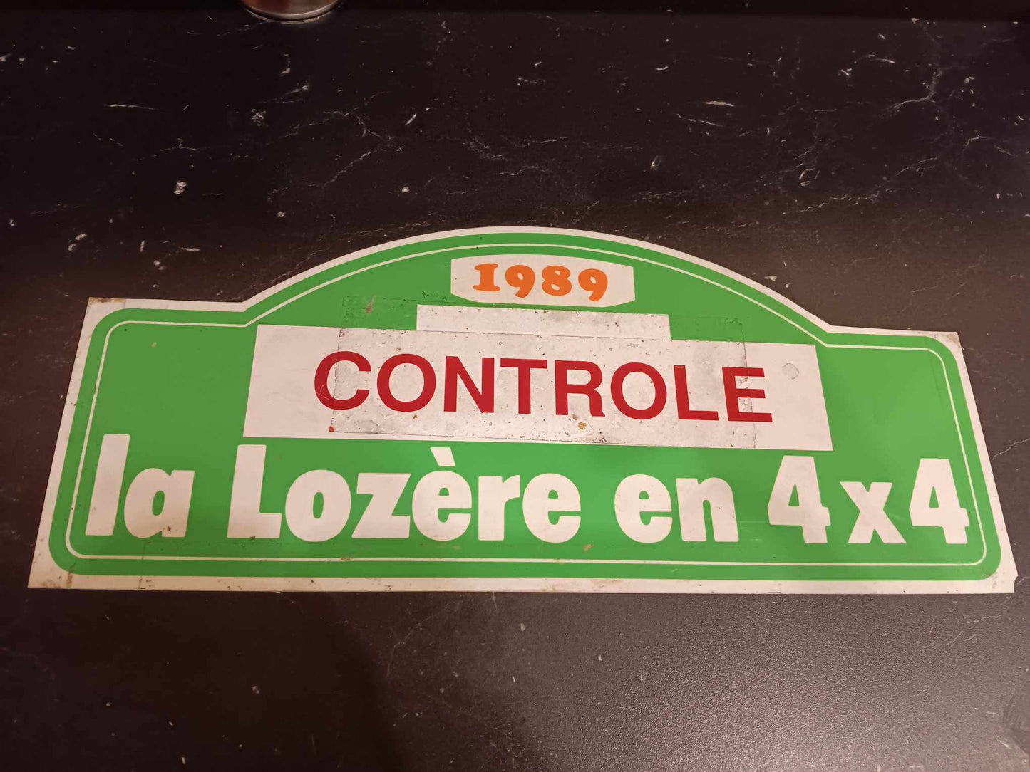 Plaque La Lozère en 4x4 1989