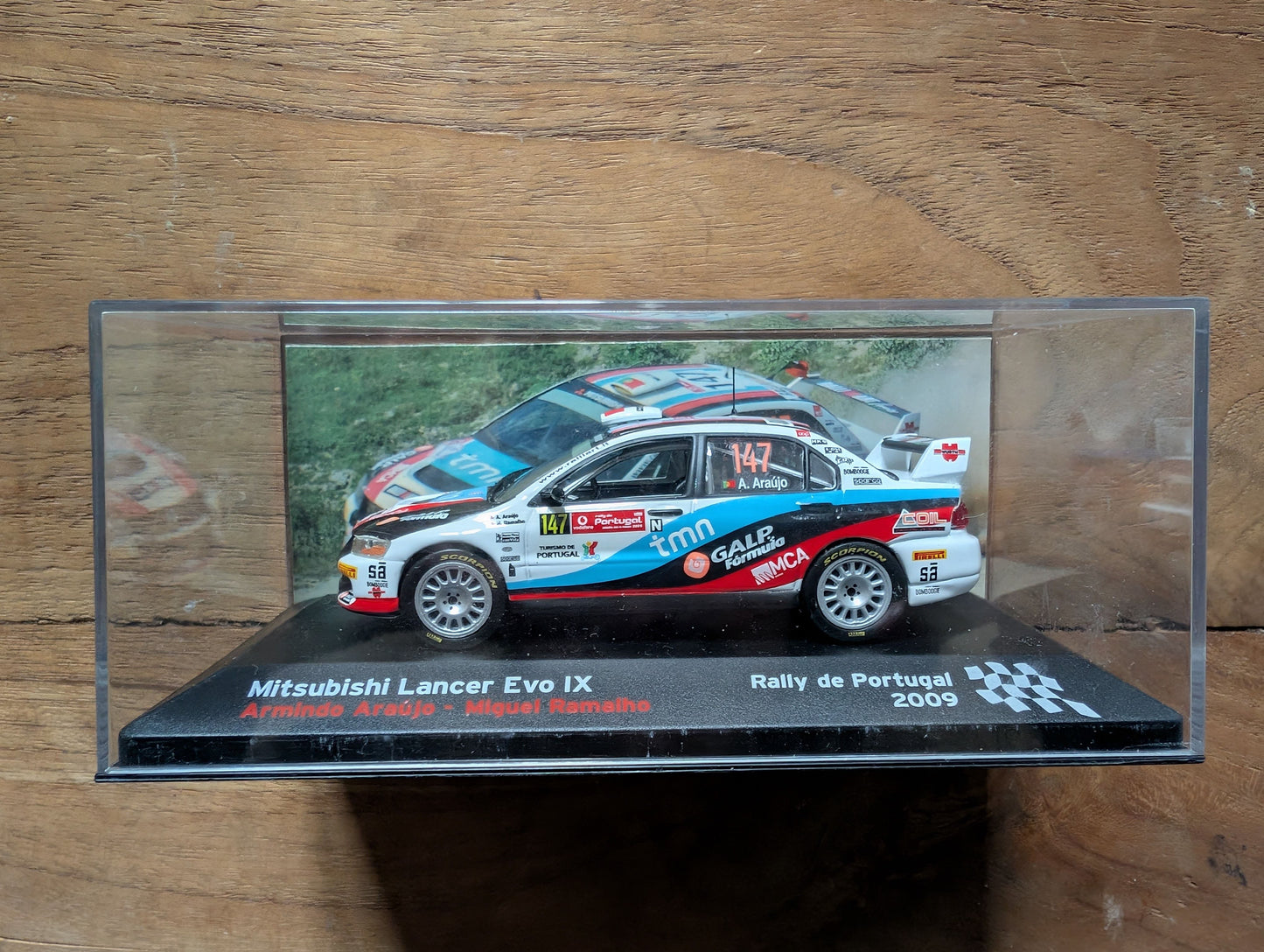 Miniature Mitsubishi Lancer Evo IX – Rallye du Portugal 2009 (1/43)